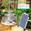 AISITIN 3 Tiered Bird Bath with 5.5W Solar Pump, DIY Solar Pump Detachable and Suitable for Hummingbird Bird Bath, Garden Decoration, Outdoor Bird Feeder