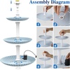 AISITIN 3.5W Solar Bird Bath Fountain Set, Upgraded DIY Solar Fountain Detachable for Bird Bath, Water Basin, Garden, Patio, Pool, Outdoor