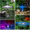 AISITIN 3.5W Solar Fountain with Lights, 1500mAh Battery Backup & 6 Nozzles | Floating LED Solar Fountain Pump for Bird Baths, Fish Tanks, Ponds, Pools and Garden Decor