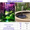 AISITIN 3.5W Solar Fountain with Remote Control, LED Colorful Lights & 3000mAh Battery, Solar Fountain Pump with Bracket and 8 Nozzles, Solar Water Fountain for Bird Bath, Garden, Pond and Outdoor
