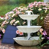 AISITIN 3-Tier Bird Bath with 3.5 W Detachable Solar Fountain Pump for DIY Pond Suitable for Bird Baths, Garden Decoration, Bird Feeder Outdoor