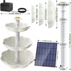 AISITIN 3-Tier Bird Bath with 3.5 W Detachable Solar Fountain Pump for DIY Pond Suitable for Bird Baths, Garden Decoration, Bird Feeder Outdoor