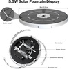 AISITIN 5.5W LED Solar Fountain Pump with Colorful Lights & 3000mAh Battery, Solar Bird Bath Fountain Pump with Multiple Nozzle