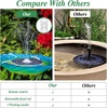 AISITIN 6.5W Solar Fountain with LED Colorful Lights & 3000mAh Battery, Remote Control Solar Bird Bath Fountain with 10 Nozzle and Bracket, Solar Water Fountain Pump for Garden, Pond and Outdoor