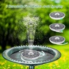 AISITIN 6.5W Solar Fountain with LED Colorful Lights & 3000mAh Battery, Remote Control Solar Bird Bath Fountain with 10 Nozzle and Bracket, Solar Water Fountain Pump for Garden, Pond and Outdoor