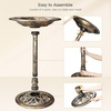 AISITIN Bird Bath Outdoor, Polyresin Lightweight Birdbath for Garden with 2.5W Solar Fountain, Used in Outside, Patio, Pond
