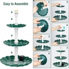 AISITIN DIY 3 Tiered Bird Bath with 3.5W Solar Water Pump | Solar Fountain Detachable and Suitable for Bird Bath, Garden Decoration, Outdoor Bird Feeder