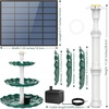 AISITIN DIY 3 Tiered Bird Bath with 3.5W Solar Water Pump | Solar Fountain Detachable and Suitable for Bird Bath, Garden Decoration, Outdoor Bird Feeder