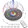 AISITIN 3.5W Solar Fountain with Remote Control, LED Colorful Lights & 3000mAh Battery, Solar Fountain Pump with Bracket and 8 Nozzles, Solar Water Fountain for Bird Bath, Garden, Pond and Outdoor