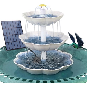 AISITIN 3-Tier Bird Bath with 3.5 W Detachable Solar Fountain Pump for DIY Pond Suitable for Bird Baths, Garden Decoration, Bird Feeder Outdoor