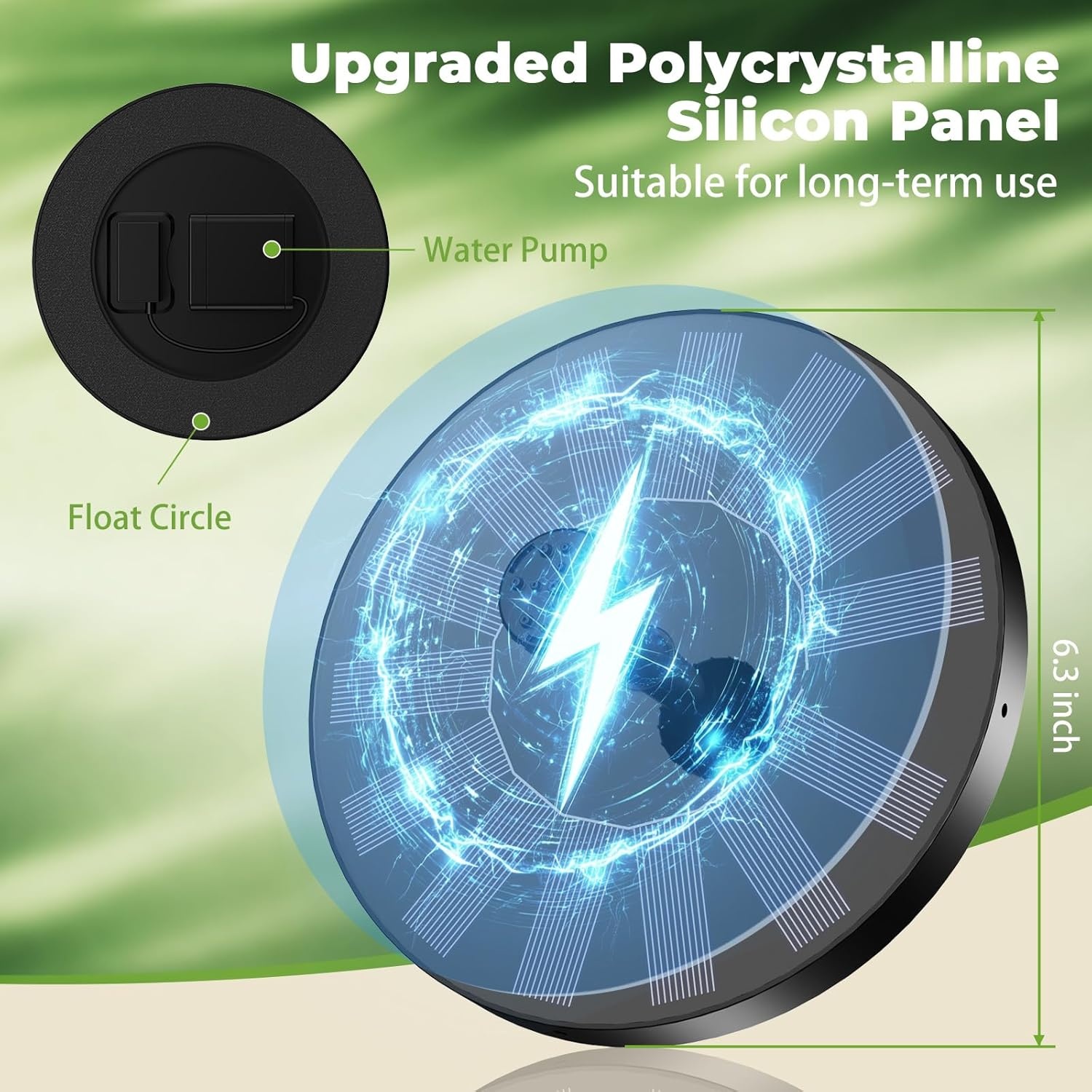 image:imageAISITIN 25W Solar Fountain for Bird Bath with 6 Nozzles 2 Pack Solar Bird Bath Fountain 67 Solar Powered Water Fountain for Garden Ponds Pool Fish Tank Outdoor and AquariumBlack 02