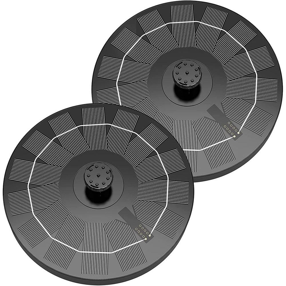 image:imageAISITIN 25W Solar Fountain for Bird Bath with 6 Nozzles 2 Pack Solar Bird Bath Fountain 67 Solar Powered Water Fountain for Garden Ponds Pool Fish Tank Outdoor and AquariumBlack 01