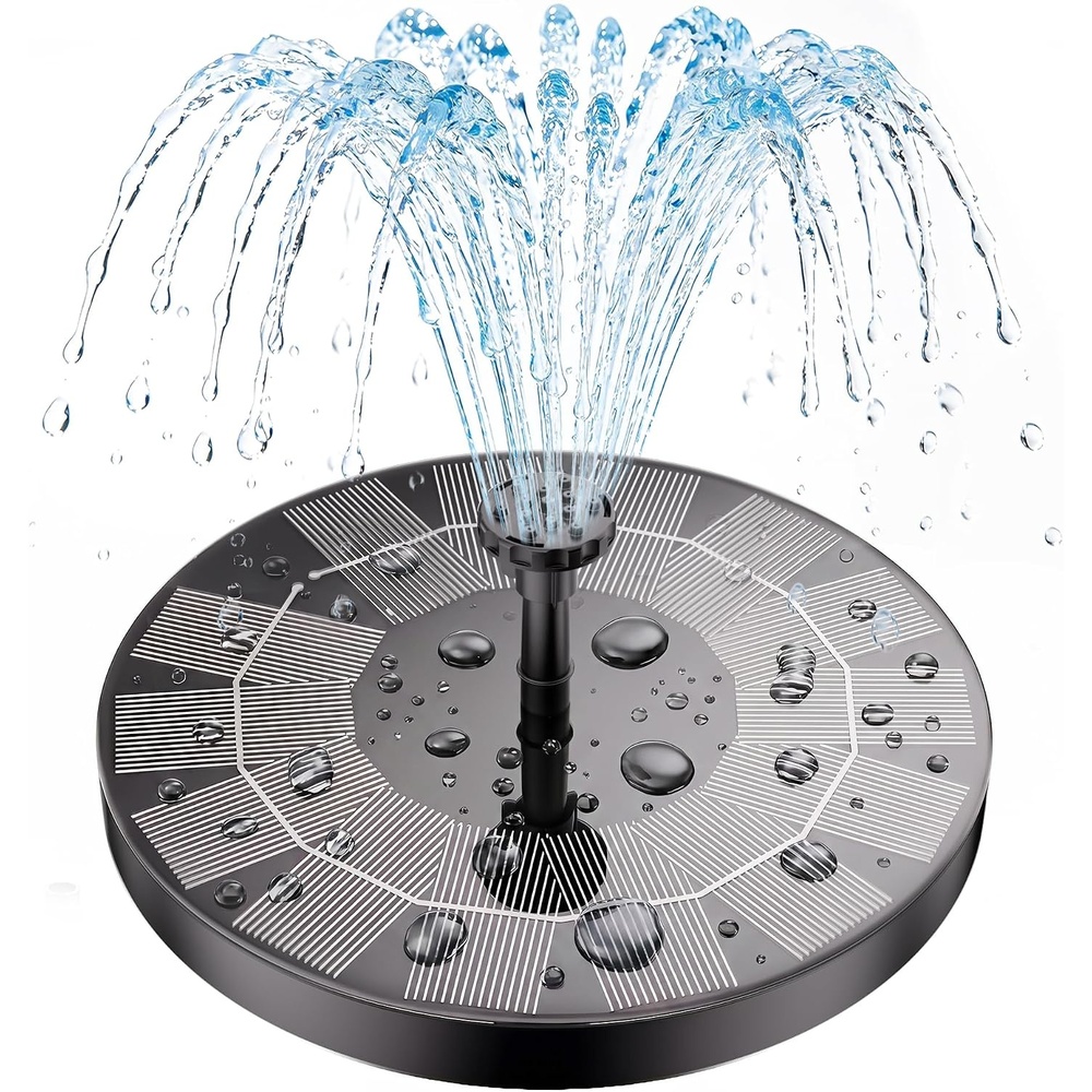 image:imageAISITIN 25W Solar Fountain for Bird Bath with 6 Nozzles 2 Pack Solar Bird Bath Fountain 67 Solar Powered Water Fountain for Garden Ponds Pool Fish Tank Outdoor and AquariumBlack