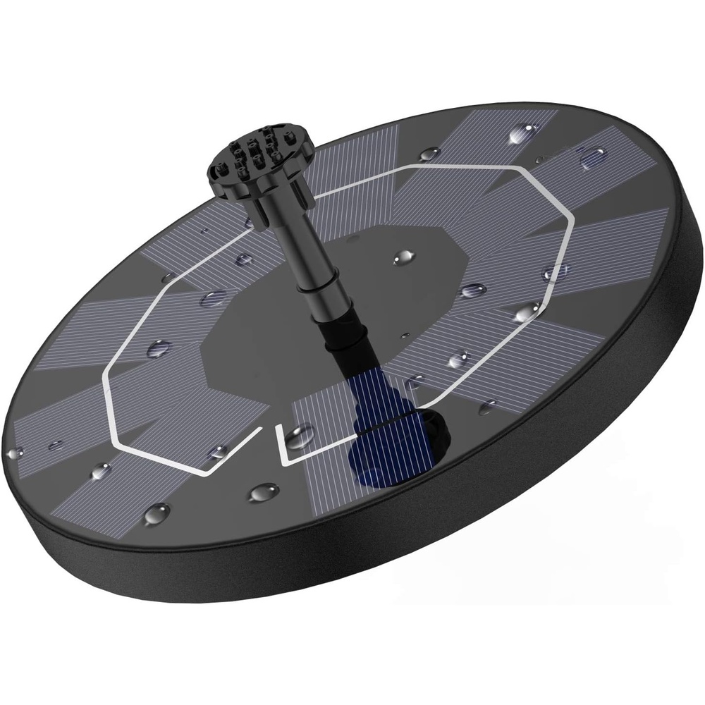 image:imageAISITIN 35W Solar Fountain Pump for Bird Bath Separated Design amp 8 Nozzles 3 AntiDrift Brackets Attracting Birds Upgrade Filter Floating DIY Solar Bird Bath Fountain for Garden Fish Tank Pond YardBlack03