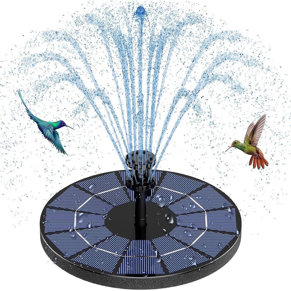 image:imageAISITIN 35W Solar Fountain Pump for Bird Bath Separated Design amp 8 Nozzles 3 AntiDrift Brackets Attracting Birds Upgrade Filter Floating DIY Solar Bird Bath Fountain for Garden Fish Tank Pond YardDeepblue