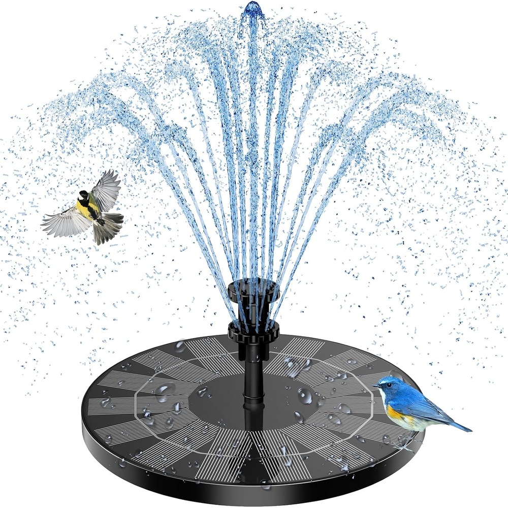 image:imageAISITIN 35W Solar Fountain with 6 Nozzles amp 4 Fixer Solar Water Fountain for Bird Baths Garden Decoration Swimming Pool Ponds Fish Tank and Aquarium35W