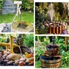 AISITIN 2.5W DIY Solar Fountain Pump with 6 Nozzles & 4ft Flexible Hose | Solar Water Pump for Bird Baths, Garden Ponds, Fish Tanks, and Patio Water Features – Quick Setup(1.5W (2 Pack))