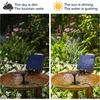 AISITIN 2.5W DIY Solar Fountain Pump with 6 Nozzles & 4ft Flexible Hose | Solar Water Pump for Bird Baths, Garden Ponds, Fish Tanks, and Patio Water Features – Quick Setup(1.5W (2 Pack))