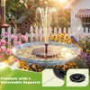 AISITIN 2.5W Solar Fountain for Bird Bath with 6 Nozzles, 2 Pack | Solar Bird Bath Fountain, 6.7″ Solar Powered Water Fountain for Garden, Ponds, Pool, Fish Tank, Outdoor and Aquarium(Black)