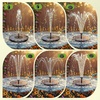 AISITIN 2.5W Solar Fountain for Bird Bath with 6 Nozzles, 2 Pack | Solar Bird Bath Fountain, 6.7″ Solar Powered Water Fountain for Garden, Ponds, Pool, Fish Tank, Outdoor and Aquarium(Black)