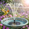 AISITIN 2.5W Solar Fountain for Bird Bath with 6 Nozzles, 2 Pack | Solar Bird Bath Fountain, 6.7″ Solar Powered Water Fountain for Garden, Ponds, Pool, Fish Tank, Outdoor and Aquarium(Black 02)