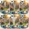 AISITIN 2.5W Solar Fountain for Bird Bath with 6 Nozzles, 2 Pack | Solar Bird Bath Fountain, 6.7″ Solar Powered Water Fountain for Garden, Ponds, Pool, Fish Tank, Outdoor and Aquarium(Black 02)