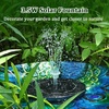 AISITIN 3.5W Solar Fountain Pump Built-in 1500mAh Battery with 10 Nozzles | Solar Fountain for Bird Bath with 4 Fixer, Solar Floating Water Pump, Fish Tank, Pond, Pool, Garden and Outdoor(Black Led)