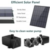 AISITIN 3.5W Solar Fountain Pump, DIY Outdoor Solar Water Pump with Multiple Nozzles, 4.9ft Water Pipe and Stake, Solar Powered Pump for Bird Bath, Ponds, Garden and Other Outdoor Places
