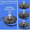 AISITIN 3.5W Solar Fountain Pump for Bird Bath Separated Design & 8 Nozzles | 3 Anti-Drift Brackets, Attracting Birds, Upgrade Filter, Floating DIY Solar Bird Bath Fountain for Garden Fish Tank Pond Yard(Black)