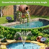 AISITIN 3.5W Solar Fountain Pump for Bird Bath Separated Design & 8 Nozzles | 3 Anti-Drift Brackets, Attracting Birds, Upgrade Filter, Floating DIY Solar Bird Bath Fountain for Garden Fish Tank Pond Yard(Black02)