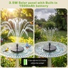 AISITIN 3.5W Solar Fountain Pump for Bird Bath Separated Design & 8 Nozzles | 3 Anti-Drift Brackets, Attracting Birds, Upgrade Filter, Floating DIY Solar Bird Bath Fountain for Garden Fish Tank Pond Yard(Deepblue)