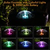 AISITIN 3.5W Solar Fountain with Colorful LED Lights & 3000mAh Battery, Solar Bird Bath Fountain Pump with Multiple Nozzle, Solar Water Fountain Pump for Garden, Ponds, Fish Tank and Outdoor