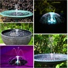 AISITIN 3.5W Solar Fountain with Colorful LED Lights & 3000mAh Battery, Solar Bird Bath Fountain Pump with Multiple Nozzle, Solar Water Fountain Pump for Garden, Ponds, Fish Tank and Outdoor