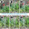 AISITIN 5.5W Solar Fountain Pump, Built-in 1500mAh Battery, 6 Nozzles, 16.4 ft Cord, Silver, Submersible, Solar Powered, Stainless Steel, Outdoor Water Pump, Bird Bath, Fish Tank, Pond, Garden