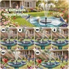 AISITIN Solar Fountain Pump with 6 Nozzles & 4 Fixer | Solar Powered Floating Water Fountain Pump for Bird Bath, Pond, Pool, Garden, Fish Tank and Outdoor(2)