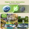 AISITIN Solar Fountain Pump with 6 Nozzles & 4 Fixer | Solar Powered Floating Water Fountain Pump for Bird Bath, Pond, Pool, Garden, Fish Tank and Outdoor(2)
