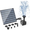 AISITIN 2.5W DIY Solar Fountain Pump with 6 Nozzles & 4ft Flexible Hose | Solar Water Pump for Bird Baths, Garden Ponds, Fish Tanks, and Patio Water Features – Quick Setup(1.5W (1 Pack))