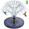 AISITIN 3.5W Solar Fountain Pump Built-in 1500mAh Battery with 10 Nozzles | Solar Fountain for Bird Bath with 4 Fixer, Solar Floating Water Pump, Fish Tank, Pond, Pool, Garden and Outdoor(Black)