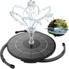 AISITIN 3.5W Solar Fountain Pump for Bird Bath Separated Design & 8 Nozzles | 3 Anti-Drift Brackets, Attracting Birds, Upgrade Filter, Floating DIY Solar Bird Bath Fountain for Garden Fish Tank Pond Yard(Black)