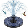 AISITIN 3.5W Solar Fountain Pump for Bird Bath Separated Design & 8 Nozzles | 3 Anti-Drift Brackets, Attracting Birds, Upgrade Filter, Floating DIY Solar Bird Bath Fountain for Garden Fish Tank Pond Yard(Deepblue)