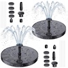 AISITIN Solar Fountain Pump with 6 Nozzles & 4 Fixer | Solar Powered Floating Water Fountain Pump for Bird Bath, Pond, Pool, Garden, Fish Tank and Outdoor(2)