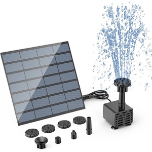AISITIN 2.5W DIY Solar Fountain Pump with 6 Nozzles & 4ft Flexible Hose | Solar Water Pump for Bird Baths, Garden Ponds, Fish Tanks, and Patio Water Features – Quick Setup(1.5W (1 Pack))