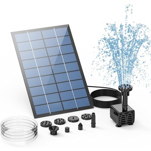 AISITIN 2.5W DIY Solar Fountain Pump with 6 Nozzles & 4ft Flexible Hose | Solar Water Pump for Bird Baths, Garden Ponds, Fish Tanks, and Patio Water Features – Quick Setup(2.5W (1 Pack))