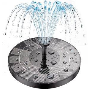 AISITIN 2.5W Solar Fountain for Bird Bath with 6 Nozzles, 2 Pack | Solar Bird Bath Fountain, 6.7″ Solar Powered Water Fountain for Garden, Ponds, Pool, Fish Tank, Outdoor and Aquarium(Black)