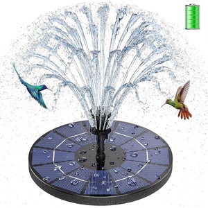 AISITIN 3.5W Solar Fountain Pump Built-in 1500mAh Battery with 10 Nozzles | Solar Fountain for Bird Bath with 4 Fixer, Solar Floating Water Pump, Fish Tank, Pond, Pool, Garden and Outdoor(Black)