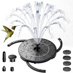 AISITIN 3.5W Solar Fountain Pump for Bird Bath Separated Design & 8 Nozzles | 3 Anti-Drift Brackets, Attracting Birds, Upgrade Filter, Floating DIY Solar Bird Bath Fountain for Garden Fish Tank Pond Yard(Black02)