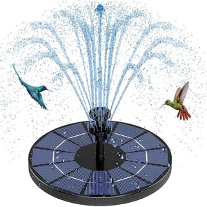 AISITIN 3.5W Solar Fountain Pump for Bird Bath Separated Design & 8 Nozzles | 3 Anti-Drift Brackets, Attracting Birds, Upgrade Filter, Floating DIY Solar Bird Bath Fountain for Garden Fish Tank Pond Yard(Deepblue)