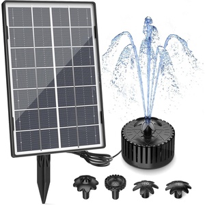 AISITIN 3.5W Solar Fountain, Solar Fountain Pump with 2024 New Glass Solar Panel and 4 Nozzles, Solar Water Fountain Pump for Bird Bath, Swimming Pool, Garden, Fish Tank and Ponds, Black