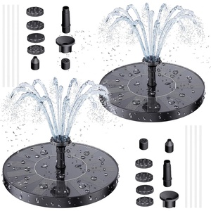 AISITIN Solar Fountain Pump with 6 Nozzles & 4 Fixer | Solar Powered Floating Water Fountain Pump for Bird Bath, Pond, Pool, Garden, Fish Tank and Outdoor(2)